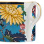Wedgwood Taza Wonderlust 280 Ml Sapphire Garden (4 Unidades) Con Franjas de Oro de 22 Quilates